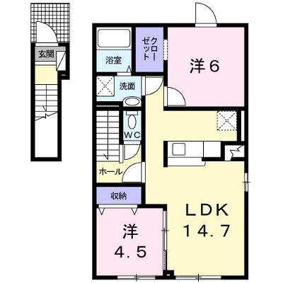 ニューアルカンシェル 201【管理NO：1-019562001-02010】 2026年07月下旬入居可能の物件画像