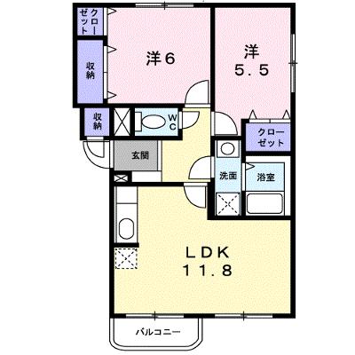 クラール山の手弐番館 302【管理NO：1-012656801-03020】 ★家具家電は申し込み後に搬入しますの物件画像