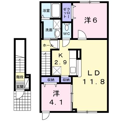 リシェル　２ 203【管理NO：1-017748302-02030】 ★家具家電は申し込み後に搬入しますの物件画像