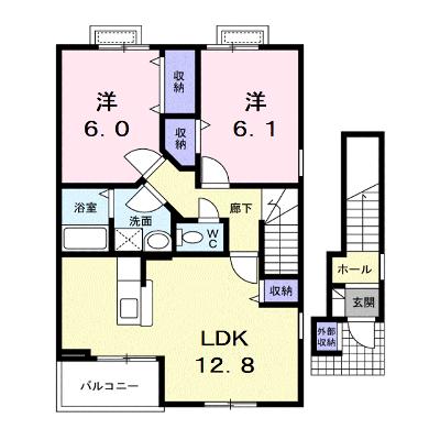 カルフールオリゾンＡ 204【管理NO：1-014395901-02040】 ★家具家電は申し込み後に搬入します 2026年07月下旬入居可能の物件画像