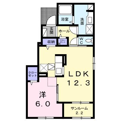 ラパン・エスポワールＣ 101【管理NO：1-024396302-01010】 ★家具家電は申し込み後に搬入します★ ★2026年08月下旬入居可能★の物件画像