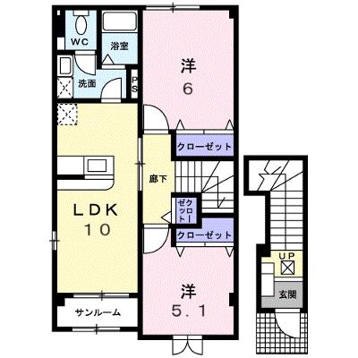 ベルソレイユ弐番館 201【管理NO：1-013270502-02010】 ★家具家電は申し込み後に搬入しますの物件画像