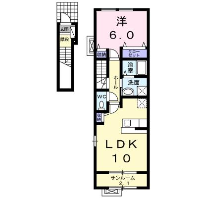 ラ・カーサ・フィオーレⅠ 204【管理NO：1-015172901-02040】 ★家具家電は申し込み後に搬入します 2026年07月中旬入居可能の物件画像
