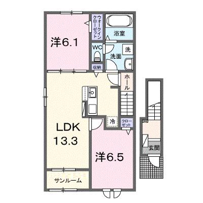 サニーヒルハウスⅡ 201【管理NO：1-026927001-02010】 2026年07月下旬入居可能の物件画像