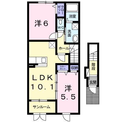 フレックス　タウン　壱番館 202【管理NO：1-025686001-02020】 ★家具家電は申し込み後に搬入しますの物件画像