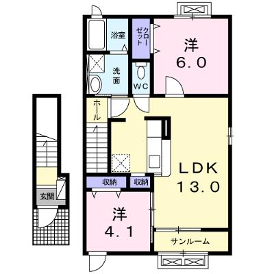 サニーヒルズＥ 204【管理NO：1-023615602-02040】 ★家具家電は申し込み後に搬入します★ ★2026年10月下旬入居可能★の物件画像