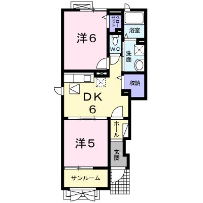 エアリーヒルⅠ 101【管理NO：1-016848001-01010】 ★家具家電は申し込み後に搬入します★の物件画像