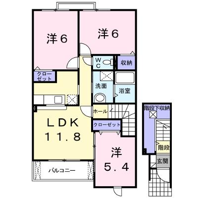 セレーノⅡ 203【管理NO：1-014027401-02030】 ★家具家電は申し込み後に搬入しますの物件画像