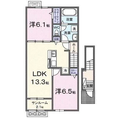 ル・クレール 202【管理NO：1-028392701-02020】 ★家具家電は申し込み後に搬入します 2026年10月上旬入居可能の物件画像