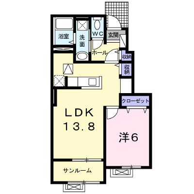 ラフィネⅣ 103【管理NO：1-018500301-01030】 ★家具家電は申し込み後に搬入します★ ★2026年08月下旬入居可能★の物件画像
