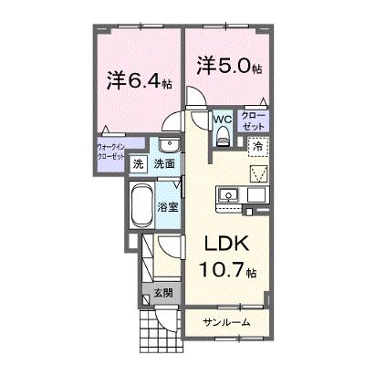 リズ　リーフ 103【管理NO：1-027917001-01030】 ★家具家電は申し込み後に搬入します★の物件画像