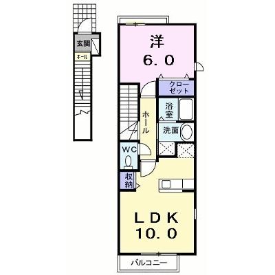 ポラリスⅢＢ 201【管理NO：1-016526102-02010】 ★家具家電は申し込み後に搬入します★の物件画像