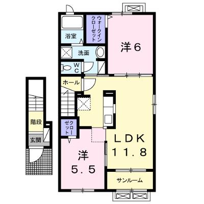 パコⅡ 203【管理NO：1-021396401-02030】 ★家具家電は申し込み後に搬入します★の物件画像