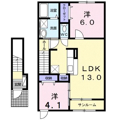 アルモニーＢ 203【管理NO：1-021366002-02030】 ★家具家電は申し込み後に搬入します★ ★2026年10月下旬入居可能★の物件画像