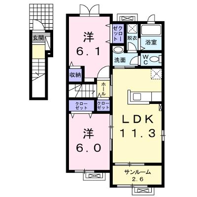 クレッシェンド 201【管理NO：1-020141301-02010】 ★家具家電は申し込み後に搬入します★ ★2026年08月中旬入居可能★の物件画像