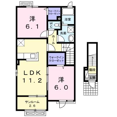 リサージⅡ 201【管理NO：1-019342802-02010】 ★家具家電は申し込み後に搬入します★の物件画像