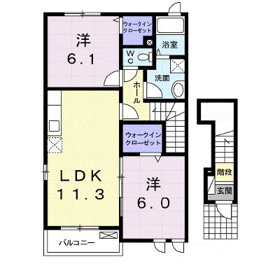 エアリー　コートⅡ 201【管理NO：1-015967202-02010】 ★家具家電は申し込み後に搬入します★の物件画像