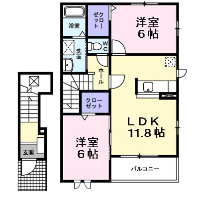 グランツ・ノイＡ 203【管理NO：1-013515201-02030】 ★家具家電は申し込み後に搬入します★の物件画像