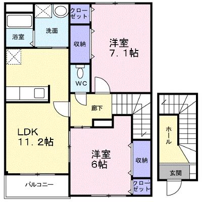 ブロッサムⅠ 202【管理NO：1-009623601-02020】 ★家具家電は申し込み後に搬入します★ ★2026年10月上旬入居可能★の物件画像