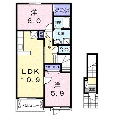 ラ　カーサ　フェリーチェ 202【管理NO：1-019308701-02020】 ★家具家電は申し込み後に搬入します★ ★2026年09月中旬入居可能★の物件画像