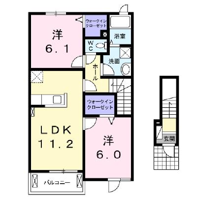 クレア 202【管理NO：1-020765301-02020】 ★家具家電は申し込み後に搬入します★ ★2026年10月下旬入居可能★の物件画像