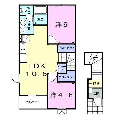 ノヴェル　Ｂ 201【管理NO：1-010705602-02010】 ★家具家電は申し込み後に搬入します★の物件画像