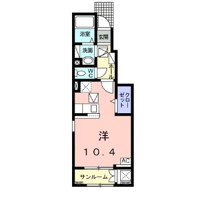 サニー　サイド 104【管理NO：1-026327501-01040】 ★家具家電は申し込み後に搬入しますの物件画像