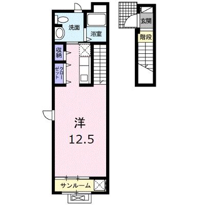 コーポかすみ 203【管理NO：1-021671101-02030】 ★家具家電は申し込み後に搬入します★の物件画像