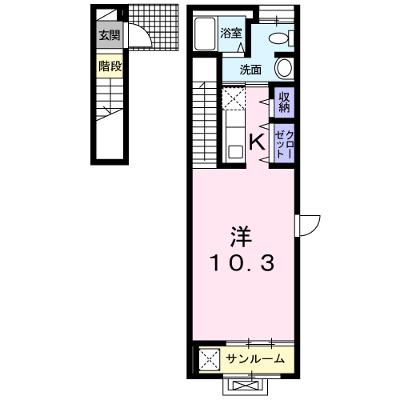 カーサ　ウィステリア 201【管理NO：1-019839501-02010】 ★家具家電は申し込み後に搬入します★の物件画像