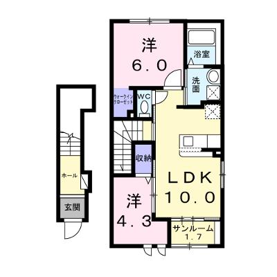 ツインキャッスルＡ 206【管理NO：1-099285101-02050】 ★家具家電は申し込み後に搬入します★の物件画像