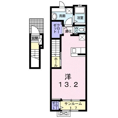 フラワーエンジェルⅡ 203【管理NO：1-024659802-02030】 ★家具家電は申し込み後に搬入します★の物件画像