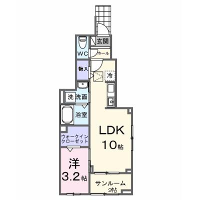 ルーチェフルサワＧＪ 101【管理NO：1-028655501-01010】 ★家具家電は申し込み後に搬入します★ ★2026年10月上旬入居可能★の物件画像