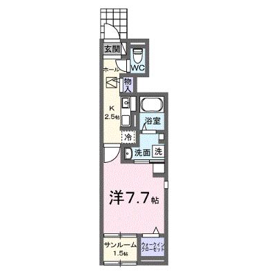 メル　クラール 101【管理NO：1-027761101-01010】 ★家具家電は申し込み後に搬入します★の物件画像