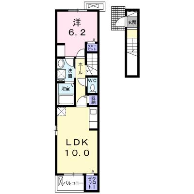 カレント・Ｋ　Ⅳ 204【管理NO：1-025491901-02040】 ★家具家電は申し込み後に搬入します★の物件画像