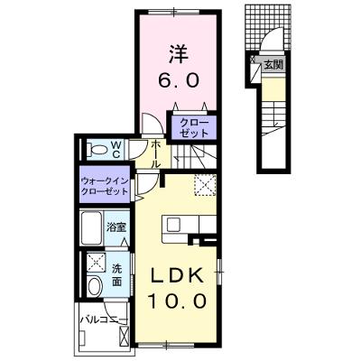 プリムローズ 201【管理NO：1-024651101-02010】 ★家具家電は申し込み後に搬入します★の物件画像