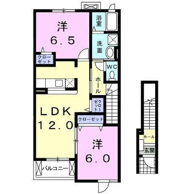 アンソレイエ・メゾンＢ 203【管理NO：1-013335802-02030】 ★家具家電は申し込み後に搬入します★の物件画像