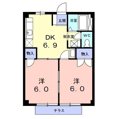 ニューシティ一森　Ⅱ 102【管理NO：1-003603901-01020】 ★家具家電は申し込み後に搬入します★ ★2026年08月中旬入居可能★の物件画像