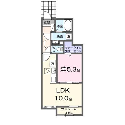 カルム 102【管理NO：1-027234501-01020】 ★家具家電は申し込み後に搬入します★の物件画像