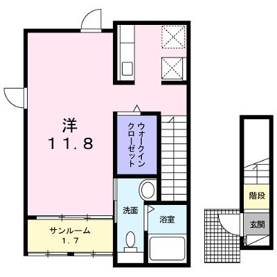 カーサ・フィオーレ 201【管理NO：1-021541601-02010】 ★家具家電は申し込み後に搬入します★の物件画像
