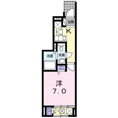 プラシード・Ⅱ 103【管理NO：1-020440701-01030】 ★家具家電は申し込み後に搬入します★の物件画像