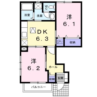 パレシャルマンＢ 101【管理NO：1-010591102-01010】 ★家具家電は申し込み後に搬入します★の物件画像
