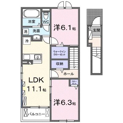 ヴューテラスｃｏｃｏⅡ 205【管理NO：1-027348902-02050】 ★家具家電は申し込み後に搬入します★の物件画像