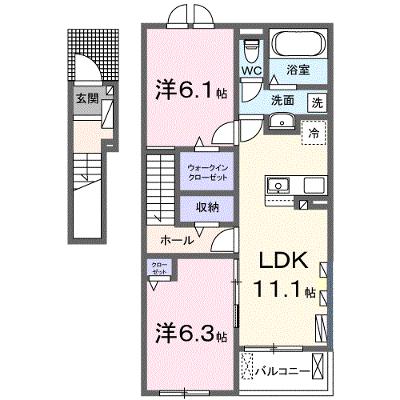 ヴューテラスｃｏｃｏⅡ 203【管理NO：1-027348902-02030】 ★家具家電は申し込み後に搬入します★の物件画像