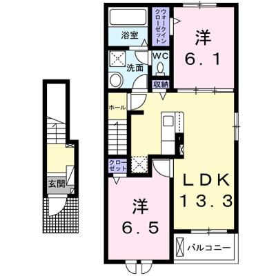 アルカンシエルＤ 203【管理NO：1-026860902-02030】 ★家具家電は申し込み後に搬入します★の物件画像