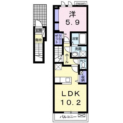 ヴィラ・ポラリスⅠ 202【管理NO：1-025003001-02020】 ★家具家電は申し込み後に搬入します★の物件画像
