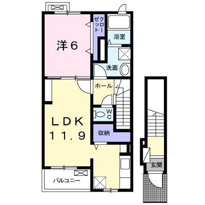 ヴューテラス　リオ　Ａ 203【管理NO：1-022614701-02030】 ★家具家電は申し込み後に搬入します★の物件画像
