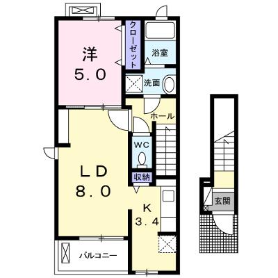 ユーハイムＡ 201【管理NO：1-023265901-02010】 ★家具家電は申し込み後に搬入します★の物件画像