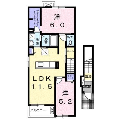 フラン・コリーヌⅥ 201【管理NO：1-021810902-02010】 ★家具家電は申し込み後に搬入しますの物件画像