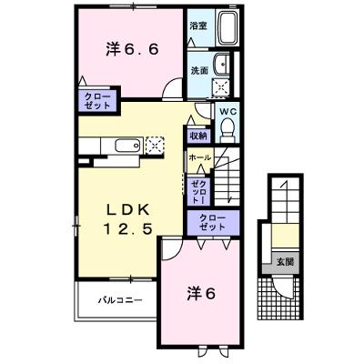 モ・メゾン・ＮＷ 201【管理NO：1-017255701-02010】 ★家具家電は申し込み後に搬入します★の物件画像