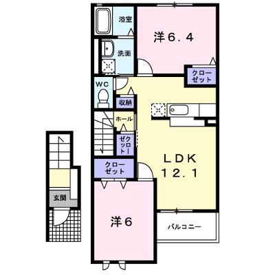 ジュネスⅡ 202【管理NO：1-014894602-02020】 ★家具家電は申し込み後に搬入します★の物件画像